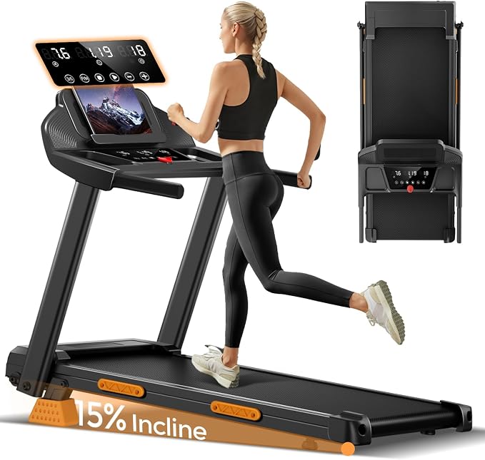 Lontek Cinta de correr plegable 12 km/h con inclinación
