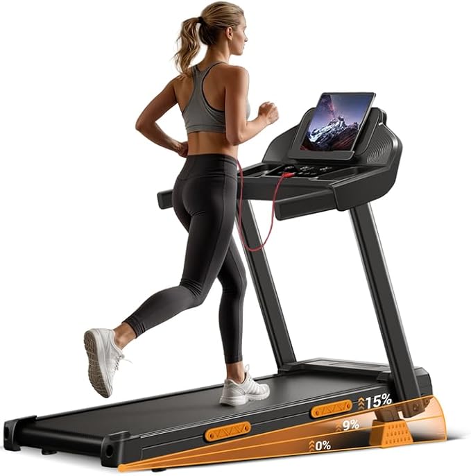 Lontek Cinta de correr plegable 12 km/h con inclinación