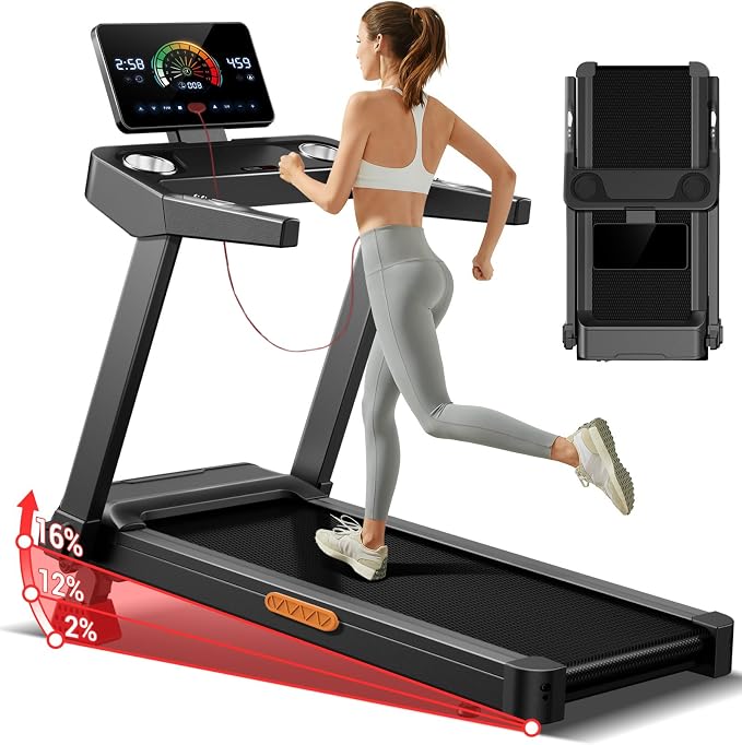 Lontek Cinta de correr plegable con inclinación