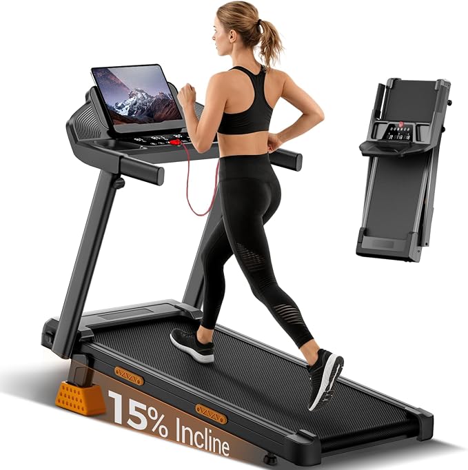 Lontek Cinta de correr plegable 12 km/h con inclinación