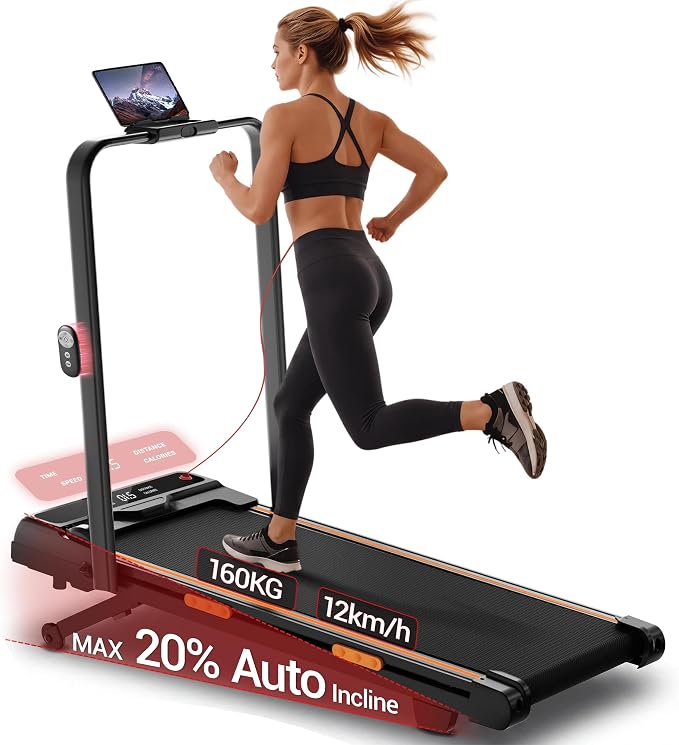 Lontek Cinta de correr plegable 12 km/h con inclinación