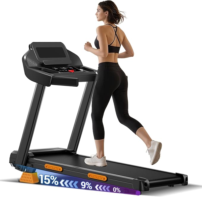 Lontek Cinta de andar plegable 12 km/h con inclinación