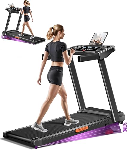 Lontek Tapis de marche pliable 12 km/h inclinable