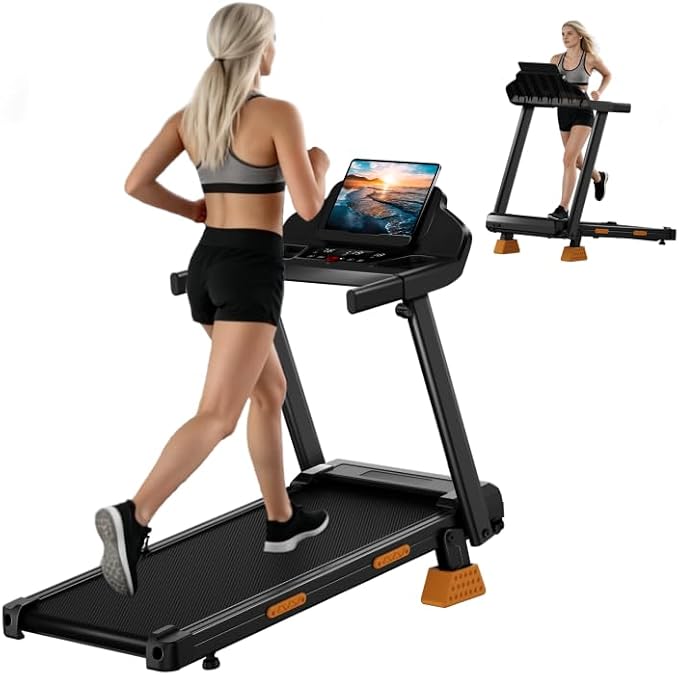 Lontek Tapis de course pliable 12 km/h inclinable