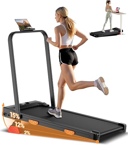 Lontek Tapis de course pliable 10 km/h inclinable